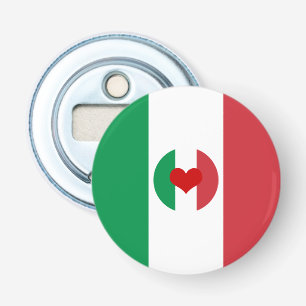 Décapsuleur  Drapeau italien au coeur rouge - fans de mode/spo