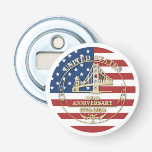 Décapsuleur Drapeau patriotique du 250e anniversaire de la Por