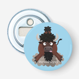 Décapsuleur Drôle dessin animé de bison de buffle