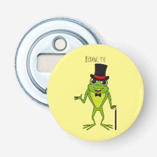 Décapsuleur Drôle grenouille avec chapeau dessus dessin animé