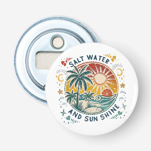 Décapsuleur Eau salée et soleil brillant plage tropicale vinta