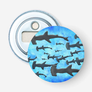 Décapsuleur École de requins à tête de marteau à Silhouette
