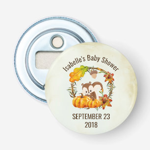 Décapsuleur Écureuil et Baby shower de couronne rustique Citro