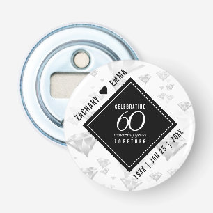 Décapsuleur Élégant 60e anniversaire de Mariage de diamant