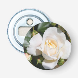 Décapsuleur Elégant, joli rose blanc fleurs art photo floral
