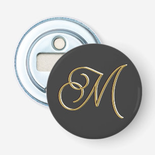 Décapsuleur Élégant luxe élégant Noir Or minimal Monogramme
