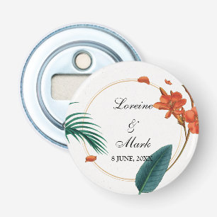 Décapsuleur Élégant Mariage floral tropical