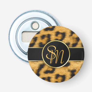Décapsuleur Élégant Monogramme Empreinte de léopard - Ouvertur