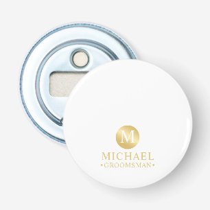 Décapsuleur Élégant Or Personnalisé Groomsmen