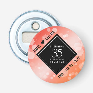 Décapsuleur Elégante 35ème anniversaire de Mariage de corail