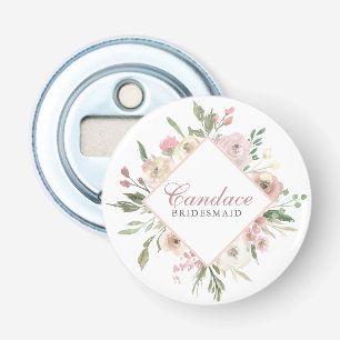 Décapsuleur Élégante fête de mariée florale rose