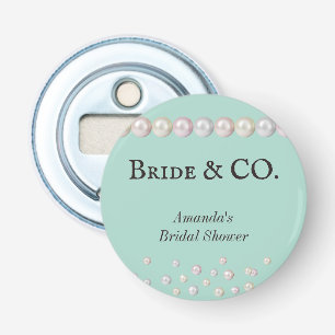 Décapsuleur Elégante Mariée & Co Turquoise Blue Pearl Fête des