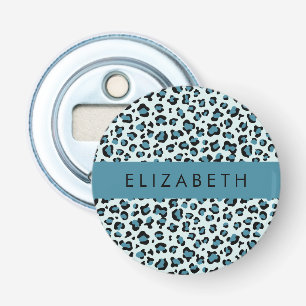 Décapsuleur Empreinte de léopard, Spots, Leopard Bleu, Votre N