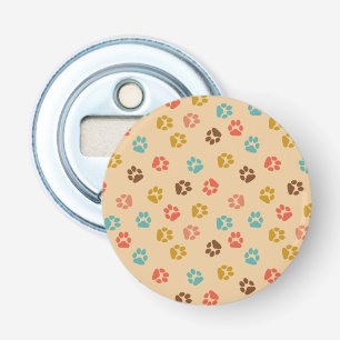Décapsuleur Empreinte de patte de chien couleur vintage amateu