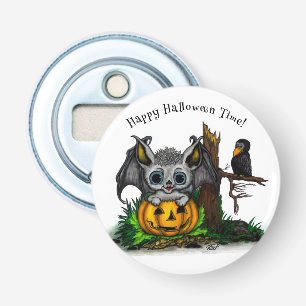 Décapsuleur En attente d'Halloween, Bat mignonne et Corbeau