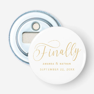 Décapsuleur Enfin Mariage minimaliste Enregistrer la date