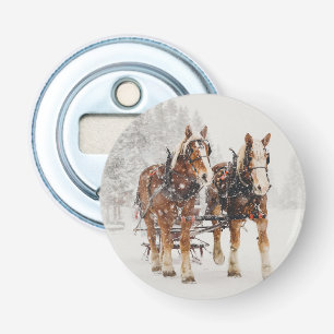 Décapsuleur Équipe de Belgique de cheval Wintery Christmas Sce