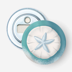 Décapsuleur Étoile de mer sarcelle et dollar de sable plage 