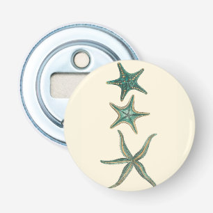 Décapsuleur Étoiles de mer triples bleu vert