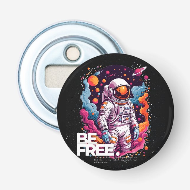 Décapsuleur ÊTRE GRATUIT Conception des astronautes (Devant)