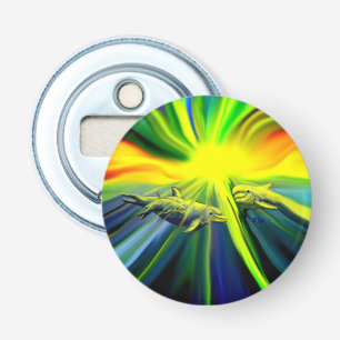 Décapsuleur Famille de dauphins sous le soleil