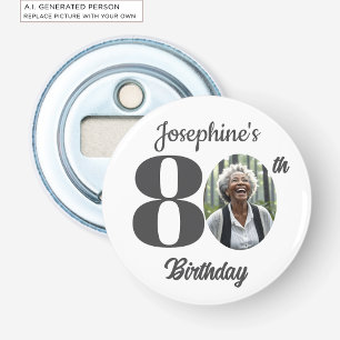 Décapsuleur Faveur de photo de fête d'anniversaire 80 ans auda