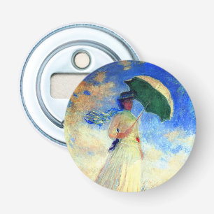 Décapsuleur Femme Monet avec un parasol face droit