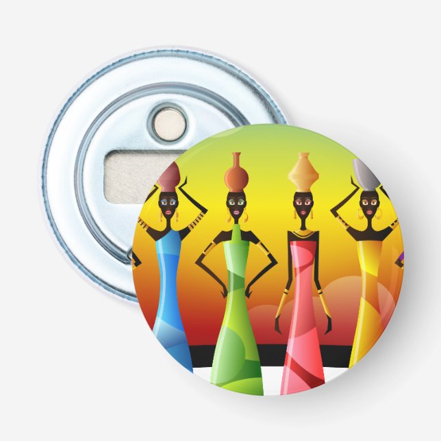 Décapsuleur Femmes africaines avec poterie sur la tête (Devant)