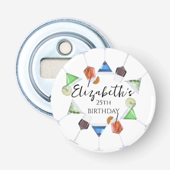 Décapsuleur Fête de cocktails Watercolor (Devant)