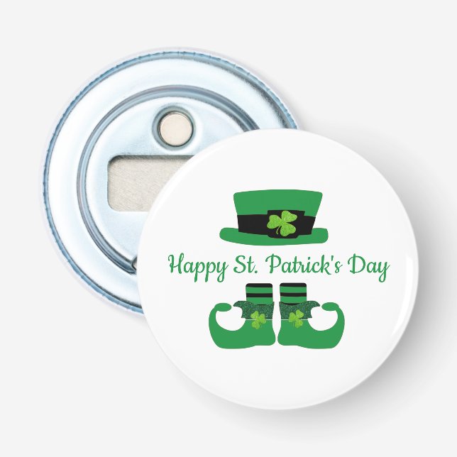Décapsuleur Fête de la Saint Patrick de Leprechaun personnalis (Devant)