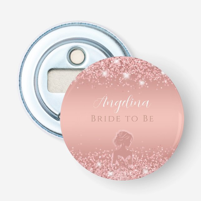 Décapsuleur Fête de mariage élégante et luxueuse rose gold pai (Devant)