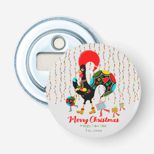 Décapsuleur Feux de Noël, baubles, cadeaux et coq