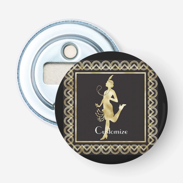 Décapsuleur Fille Flapper des années 1920 Thunder_Cove  (Devant)