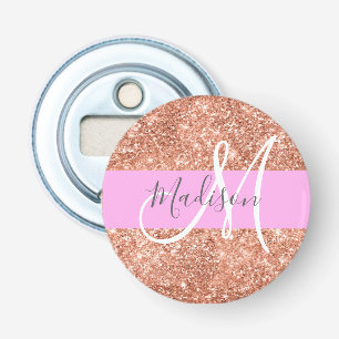 Décapsuleur Fille Glam Peach Gold Parties scintillant Nom du m