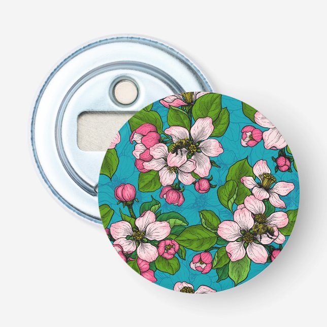 Décapsuleur Fleur d'Apple sur le turquoise (Devant)