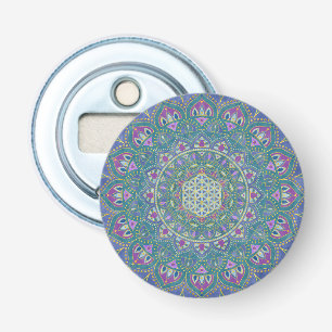 Décapsuleur Fleur de Vie - Mandala de style indien 1