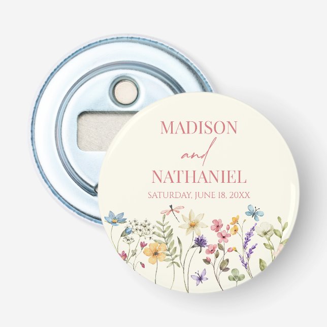 Décapsuleur Fleur sauvage Fleur Fleur Flore Jardin Mariage (Devant)