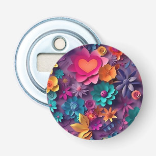 Décapsuleur Fleurs de printemps colorées Motif