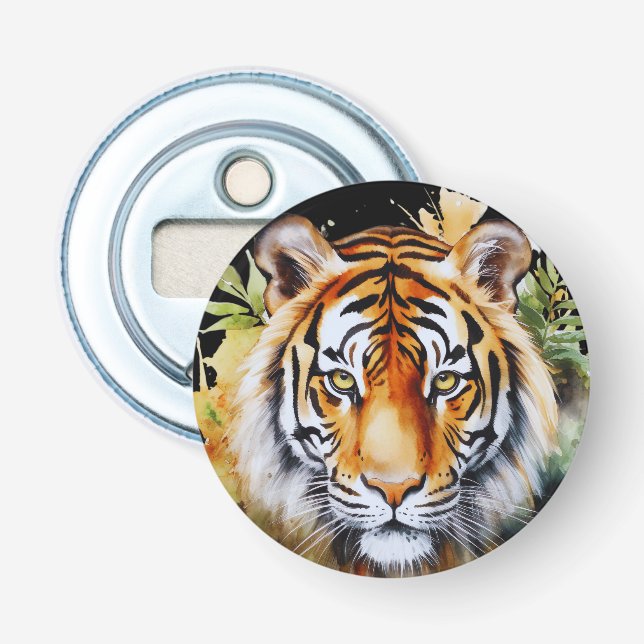 Décapsuleur Fleurs Tiger Pastel Safari Aquarelle Savannah (Devant)