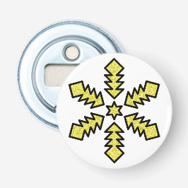 Décapsuleur Flocon de neige scintillant - Étoile jaune