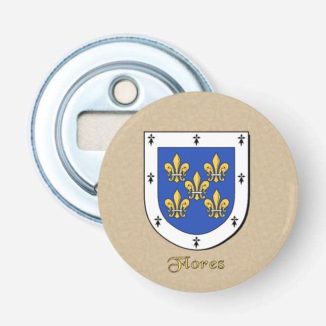 Décapsuleur Flores Armoiries héraldiques sur le style parchemi (Devant)