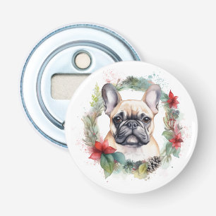 Décapsuleur French Bulldog Christmas Wreath Festive Pup