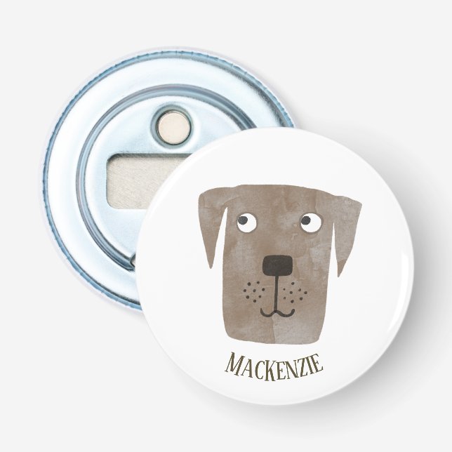 Décapsuleur Fun Chocolat Labrador Retriever Chien Personnalisé (Devant)