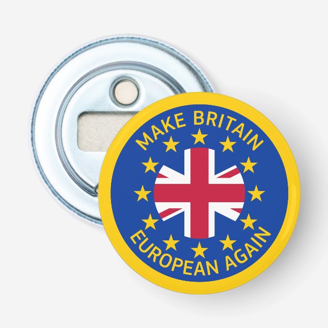 Décapsuleur Funky Blue Yellow Union européenne Brexit Art (Devant)