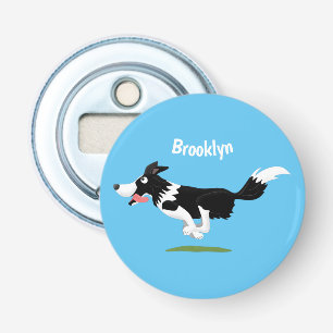 Décapsuleur Funny Border Collie chien en course dessin animé