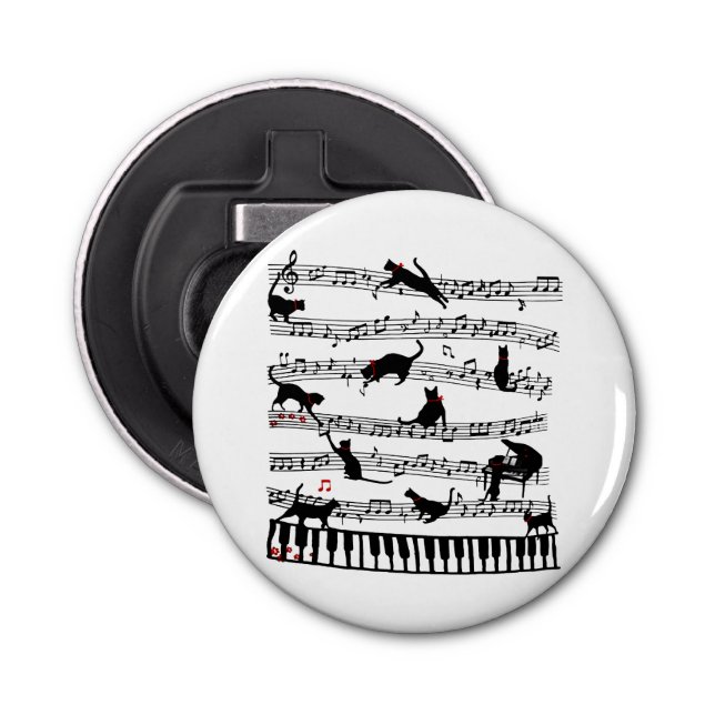 Décapsuleur Funny Chat Music Note, Cadeau Pour Piano Player, M (Devant)