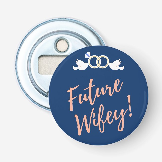 Décapsuleur Future Wifey Love Birds en Bleu Profond    (Devant)