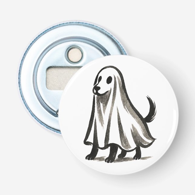 Décapsuleur Ghost Dog in Costume – Halloween Ink Style on (Devant)