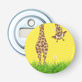 Décapsuleur Giraffe Sur Pois Avec Maisonnerie