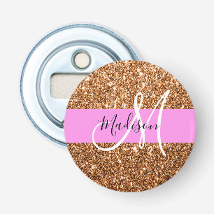 Décapsuleur Glam Pink & Copper Parties scintillant étincelles 